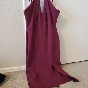 Burgundy dress